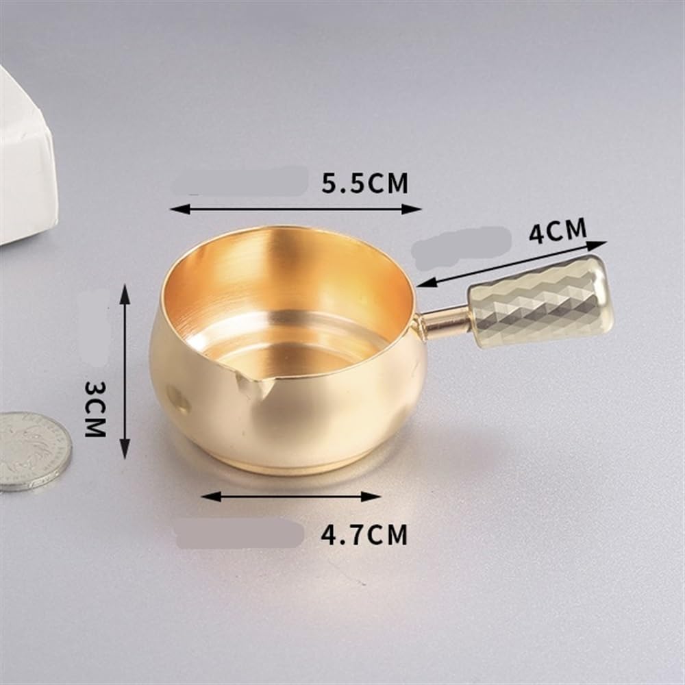 Saucenpfanne, 304 Edelstahl Sauce Dish Tomaten Salat Dip(S Gold,Bruin)