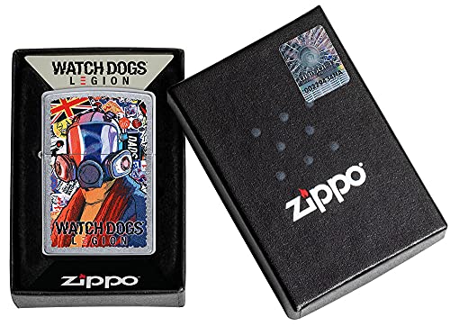 Image of Zippo Gaming Flame Logo Design Black Matte Pocket Lighter