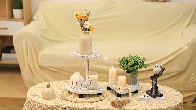 Amazon.com: Tikea Decorative Wood Riser for Display, 2-Tier