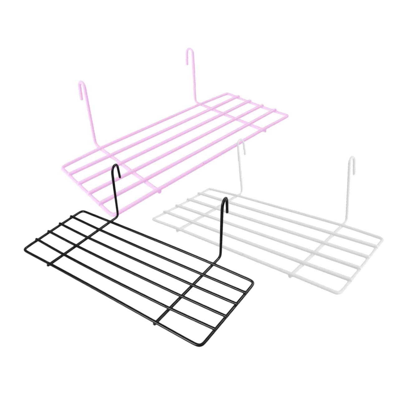 Sosoport 3Pcs Decorative Parrot Bird Cage Supply Wall Mounted Platforms for Birds Bird Stand for Fun and Play