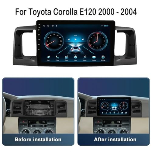 Navegador GPS Toyota Corolla E120 2000-2004 con Bluetooth Airplay Mirror Link Aux 2