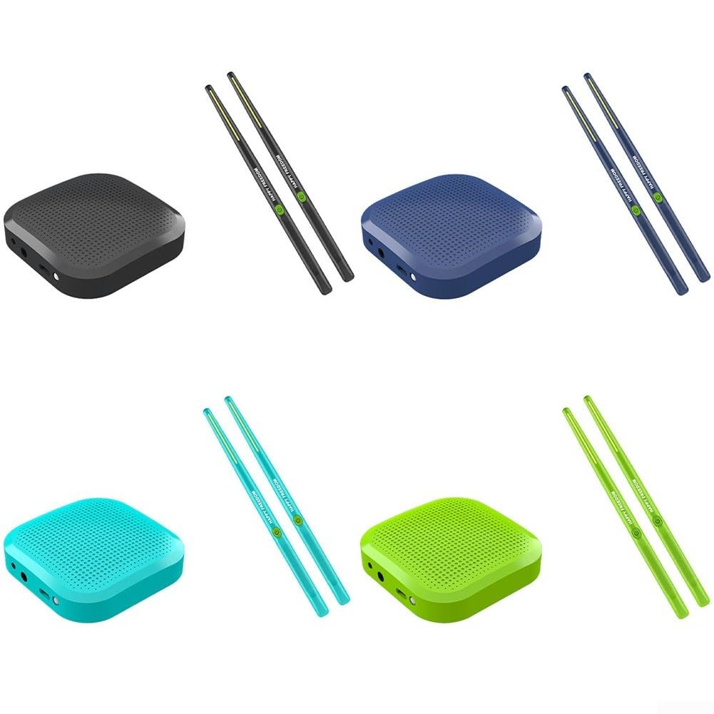 Batteria elettronica portatile con tecnologia di rilevamento del movimento 3D e esperienza sonora di realtà virtuale, per casa, ufficio, pratica all'aperto, blu navy (B-verde)