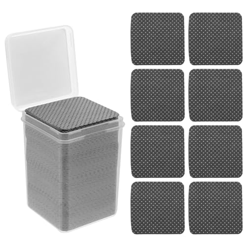 SWETRACE Toallitas sin Pelusa para Uñas 600 Unidades 200 por Caja X 3 Color Negro Toallitas Quitaesmalte Absorbentes para Extensiones de Pestañas y Limpieza de Pegamento Uso