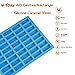 V-fox 40 Cavities Rectangle Caramel Silicone Molds for Chocolate Truffles, Ganache, Jelly, Candy and Praline, Ice Cube Tray, Random Color, Medium