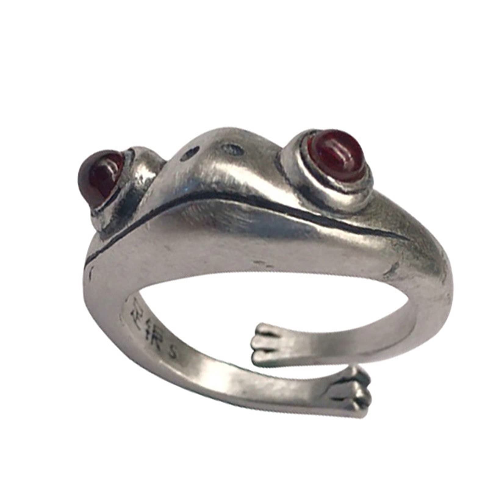 Anello da donna, in argento Sterling 999, con rana, regolabile, anello di fidanzamento, donna, regalo di compleanno, Réglable, Strass