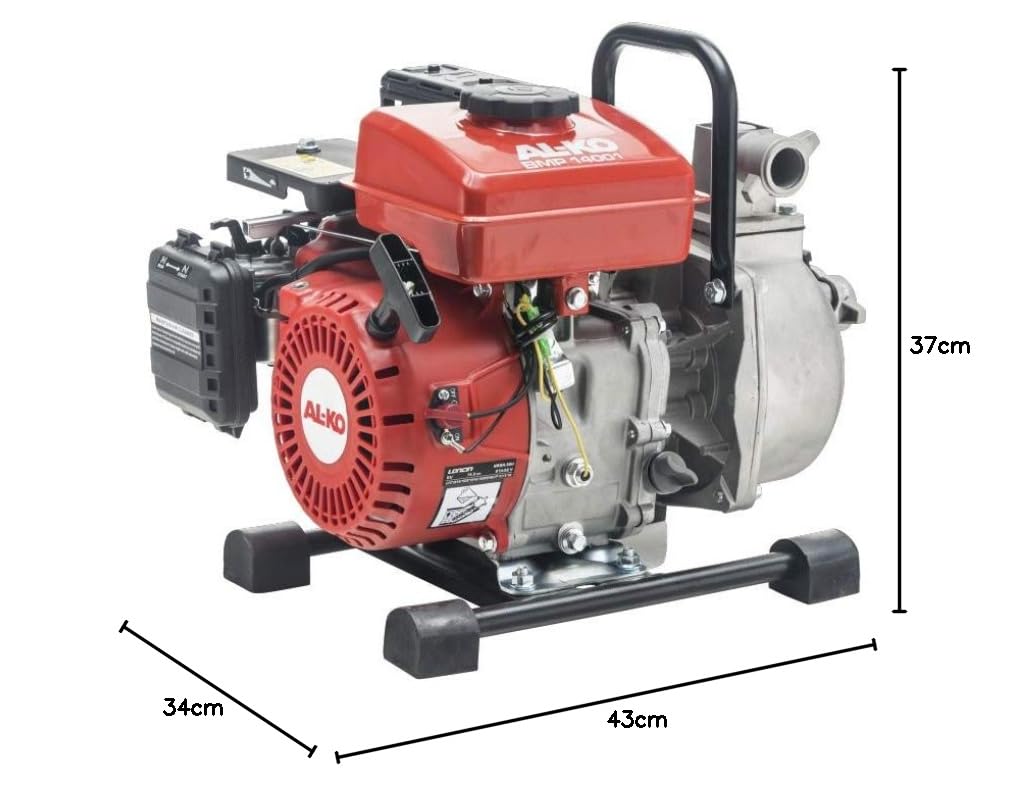 AL-KO Benzinmotorpumpe 14001, 1.7 kW Motorleistung, 12.000 l/h max. Förderleistung, stromunabhängig Wasser pumpen