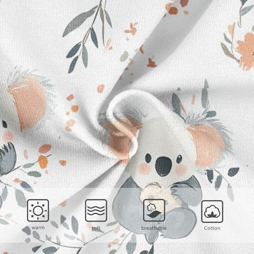 Wusikd Cute Koalas Girls' Underwear Cotton White Girls Briefs Soft Toddler Underwear 2T3