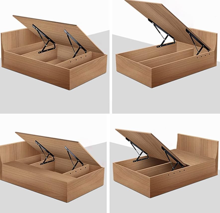 Varilla hidráulica,Resortes de gas, Mecanismo de elevación hidráulico for cama, elevador de cama resistente, caja de almacenamiento, con tornillo, fácil de instalar, organizador de tapa de cama(610mm)