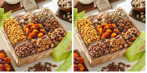 Broadway Basketeers Birthday Fruit And Nuts Gift Basket - Gourmet Healthy Gifts For Men Woman Corporate (Pack of 2) image 4