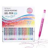 languo Glitter Gel Pens for Adult Coloring, 72 Colors Special Shining Multi Glitter Gel Pens Colored Set for Drawing, Doodling, Journaling & Creative Art Supplies