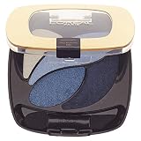sombras de ojos azules paso a paso Textura fundente L\'Oréal Paris Sombra de Ojos Color Riche Quad Pro E8 Eternal Blue