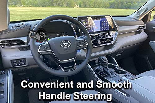 Fouring Bl Steering Wheel Knob Spinner - Universal Non-Slip Fit, Abs & Premium High Gloss Chrome Plated Finish Suicide Knob With Metal Ball Bearing & Easy Installation (Black Glossy) #TOP5