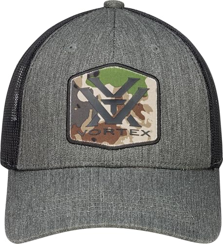 Vortex Summit Camo Patch Mesh Snapback Caps (US Alpha One Size Black Heather)