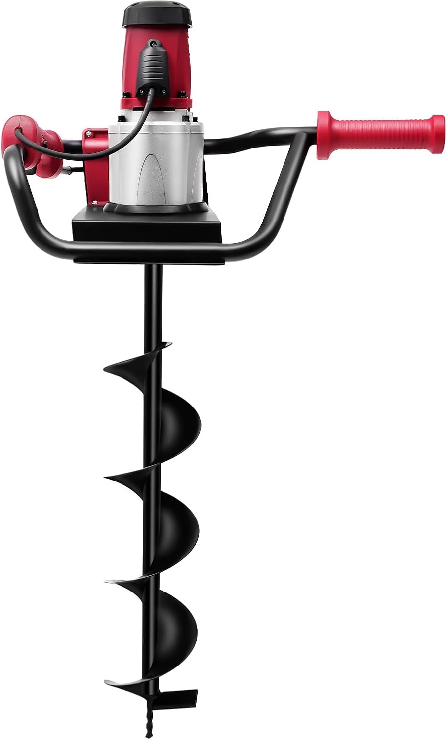 1500W Electric Post Hole Digger with 6-Inch 4-Inch Auger Bit, Electric Auger Digging Drill Adjustable Speed, Earth Augers Drill Post-Hole Diggers for Post Digging Tree Planting