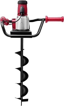 Electric Post Hole Digger, Corded Earth Auger with 11.81 Extension Rod 3/4 Drill Bit & Overload Protection Electric Corded Digger Post Hole Auger for Fence Deck Installation Tree Planting