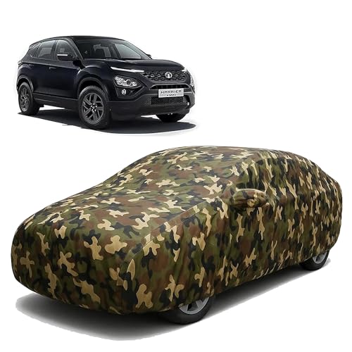 Image of Sulfar 100% Waterproof Car Body Cover for Tata Harrier - Triple-Stitched Dustproof UV, Heat & Rain Protection with Mirror Pockets, Full-Bottom Elastic & Free Storage Bag - All-Weather Indoor Outdoor (