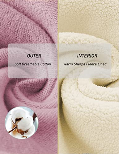 Kiench Girls' Sherpa Fleece Lined Leggings High Waist Warm Thermal Pants2