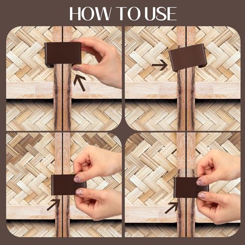 Marsui 10 Pcs Outdoor Patio Furniture Clips Brown Wicker Chair Clamps Sectional Sofa Clips Rattan Clamps Connectors Connect Module Couch Alignment Fasteners Plastic Hold