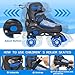 Kids Roller Skates for Boys, Blue Adjustable Rollerskates with Light Up Wheels for Teens Youth Ages 6-12 10 11 12, Beginners Outdoor Sports, Best Birthday Gift for Kids