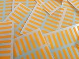 Petit 30x5mm Rectangulaire Code Couleur Autocollants - Paquets de 200 Coloré Rectangle Collant Étiquettes - 30 Couleurs Disponible - Orange vif fluo