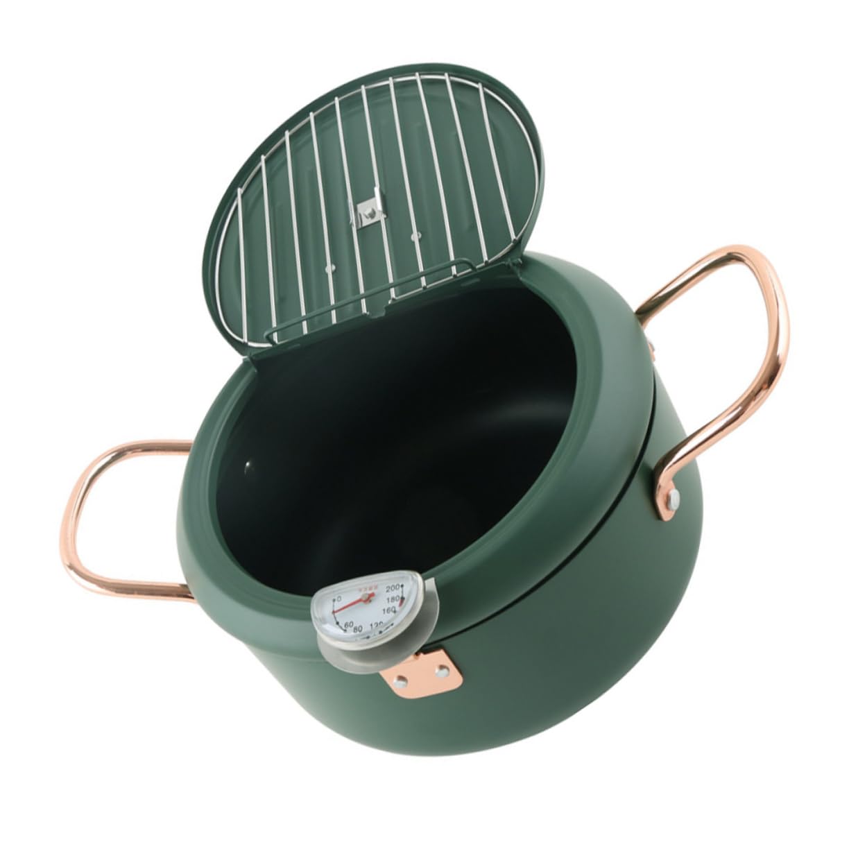 Healifty Mini Deep Fryer Pot Basket for Japanese Cooking Tempura Pan Non-stick Surface Induction Cooker Safe