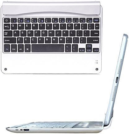 iPad Keyboard,Ultra-Thin iPad Slim Bluetooth Keyboard Folio Stand Groove fo iPad Air 2 Generation 130 Degree Swivel Rotating Key IDEA(Sliver)