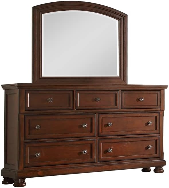 Vista 9 de Atlin Designs Cómoda de siete cajones fabricada con madera en nogal oscuro