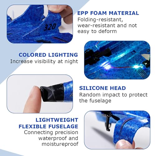 Afenau RC Airplane 2.4GHz Remote Control Airplane Blue - Image 2