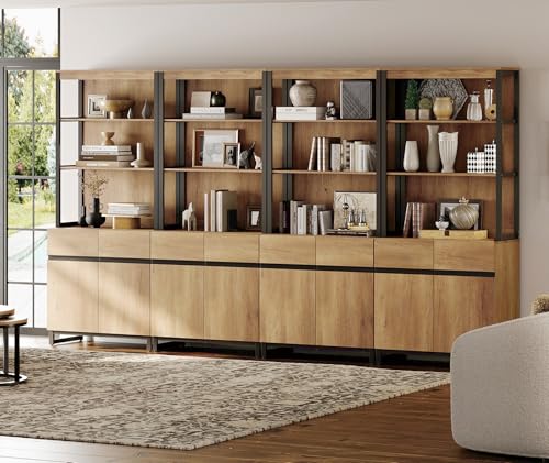 WAMPAT 4-Piece Modern 72 Bookcases with Storage