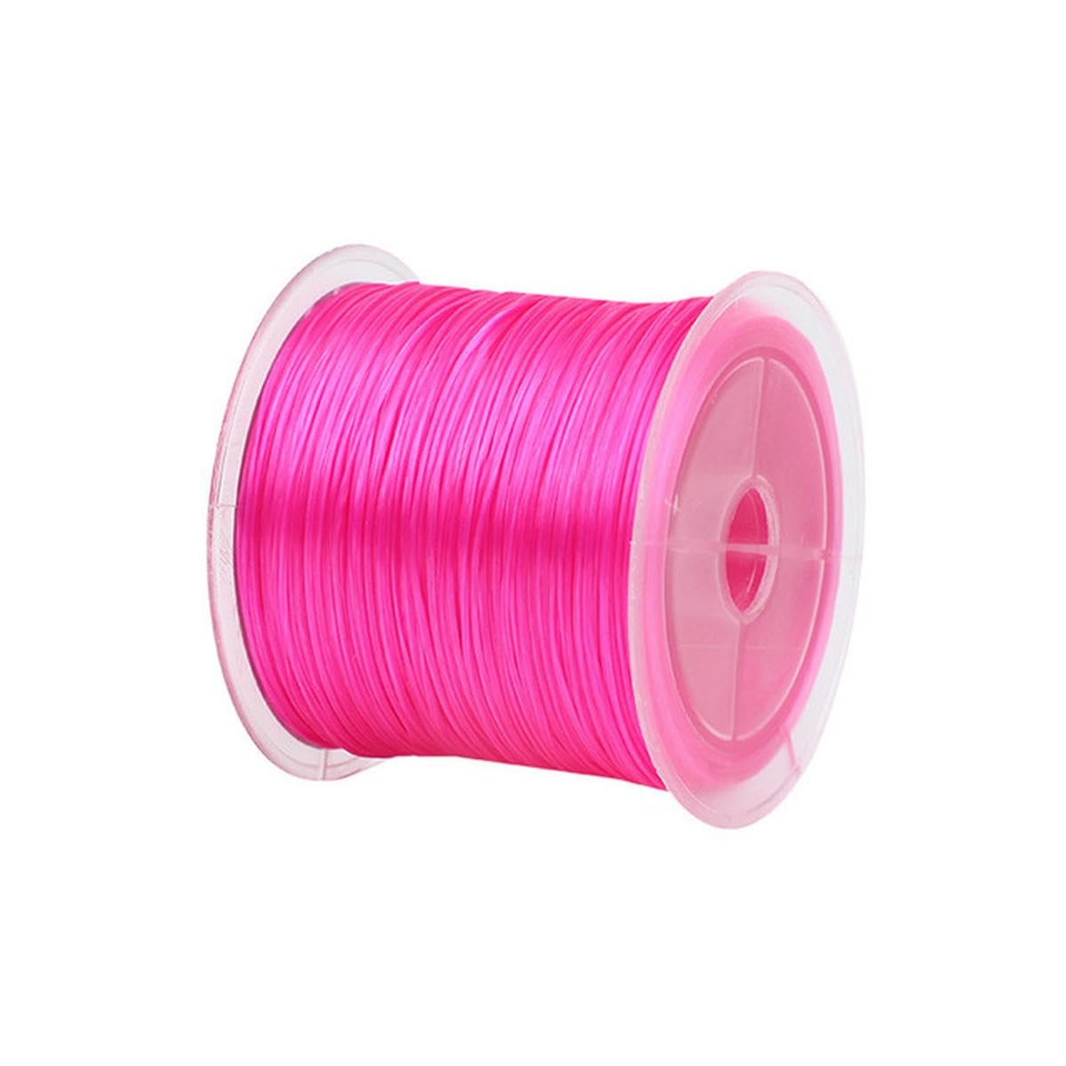 50–500 Yards hochelastische Perlenschnur, durchsichtig, elastisch für die Herstellung von Armbändern, elastisches Band für Nähzubehör, Armbänder, Perlenstickerei-RoseRed-500M