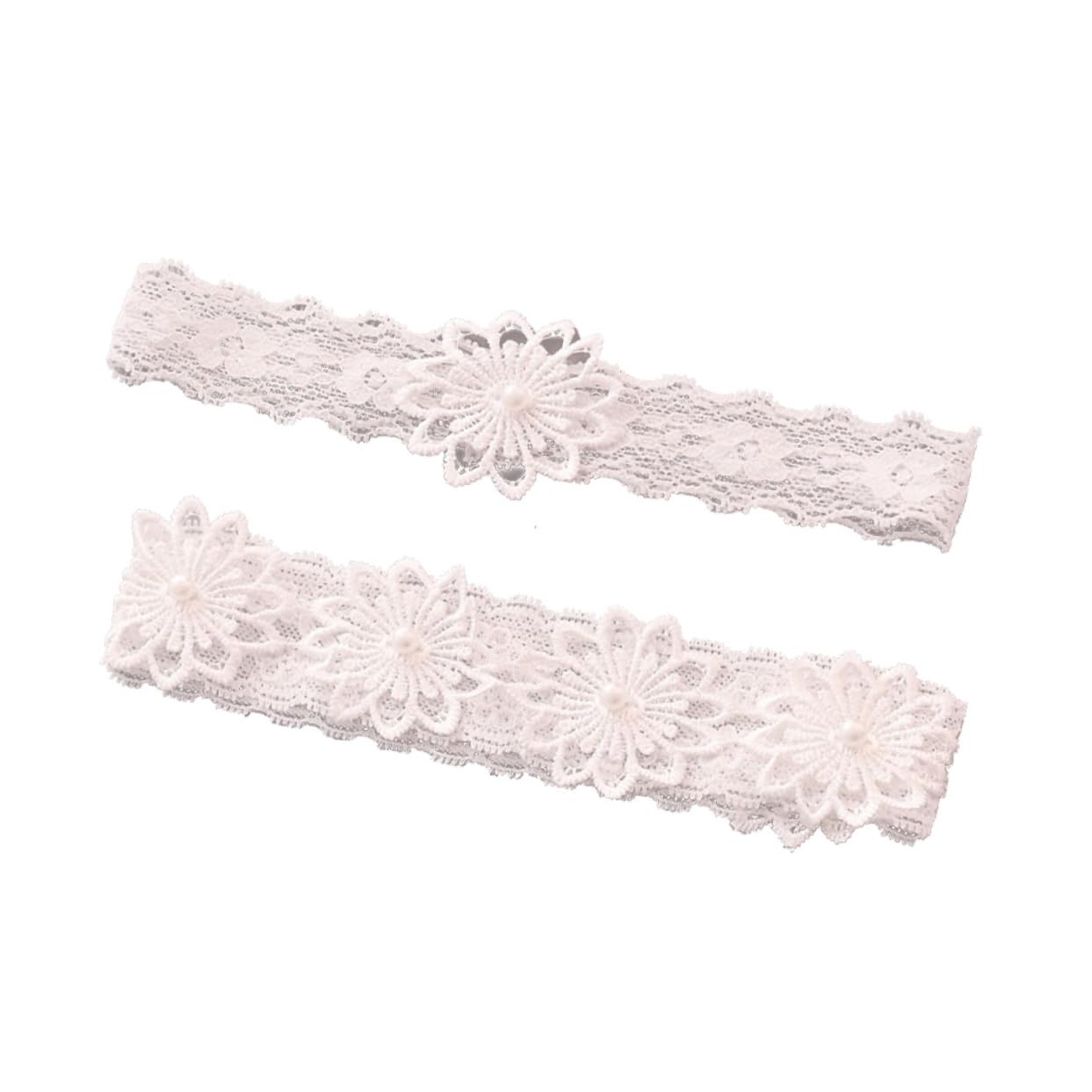 SOIMISS 3paare Hochzeit Strumpfband Aus Spitze Mit Künstlichen Perlen Elegantes Beinaccessoire Für Bräute Für Hochzeitsfeiern Und Partys Verstellbar Und Komfortabel