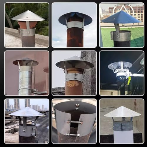Chapeau de cheminée évite infiltration eau et bloque oiseau conduit ventilation toit - 8