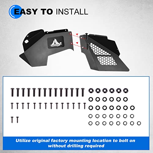 Wolfstorm Front And Rear Inner Fender Liners Heavy Duty Steel Wheel Liners Fit For 2007-2018 Jeep Wrangler Jk/Jku 2-Doors & 4-Doors Black Powder Coated 4 Pcs (Front & Rear) #TOP5