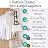 TERRA HOME Purse Hanger Closet Organizer Improved Design Bag Chain Hooks for Wall - Compact, Efficient Storage Solution for Bags, Purses, More as Over The Door, in Your Closett or Wall Mount #1