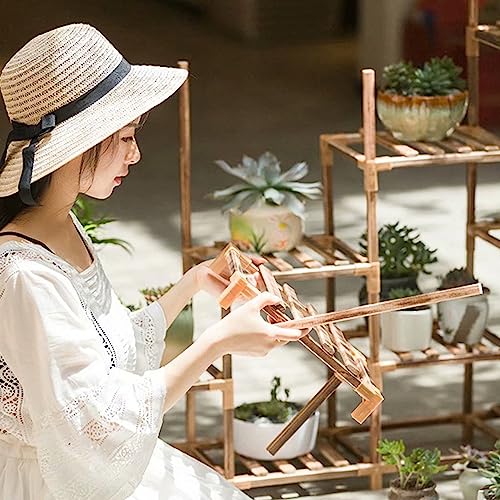Klhamky Plant Stand Indoor Outdoor, Plant Shelf Flower Pot Rack, Wooden Plant Shelves, Multiple Plant Pot Holder For Balcony Lawn Patio Living Room Office thumb #6