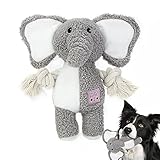 Dog Toys Cute Plush Elephant Interactive Dog Knot Rope Toys Indoor Puppy Toys with Crinkled Paper,...