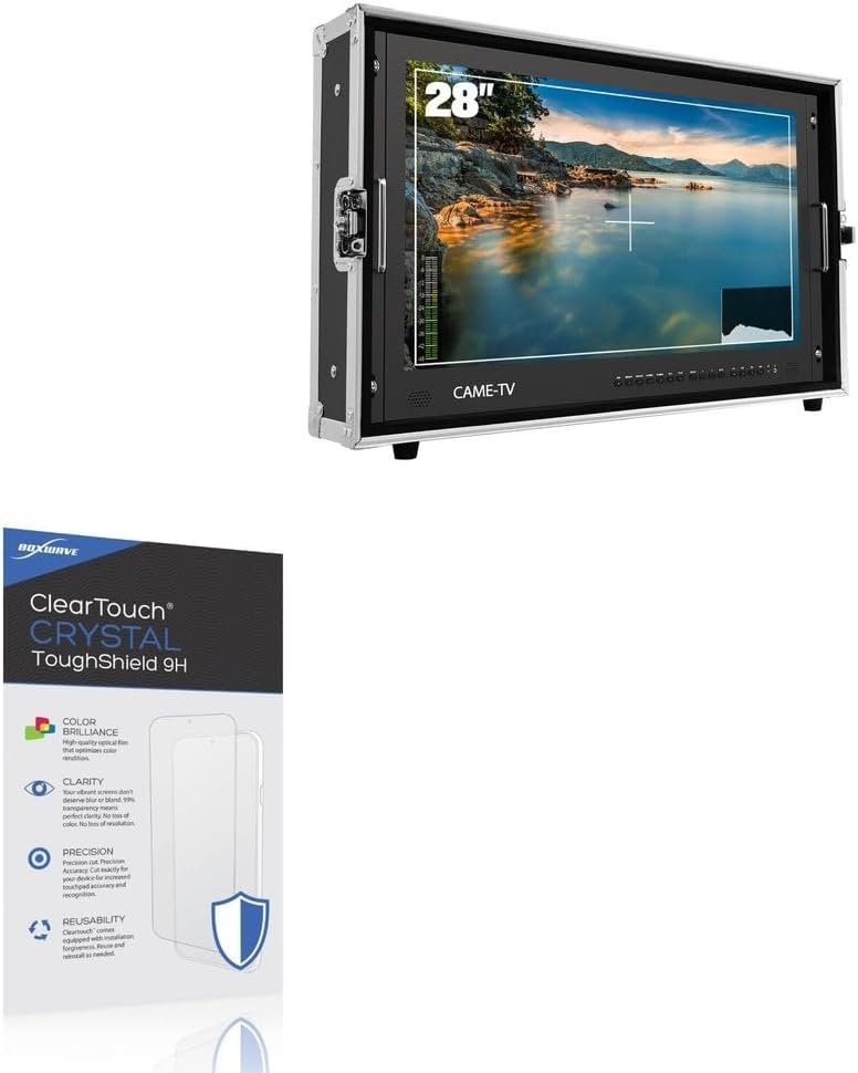 BoxWave Screen Protector Compatible With CAME-TV 4K-BM280S - ClearTouch Crystal ToughShield 9H (2-Pack), Clear 9H Tough Flexible Film Screen Protector