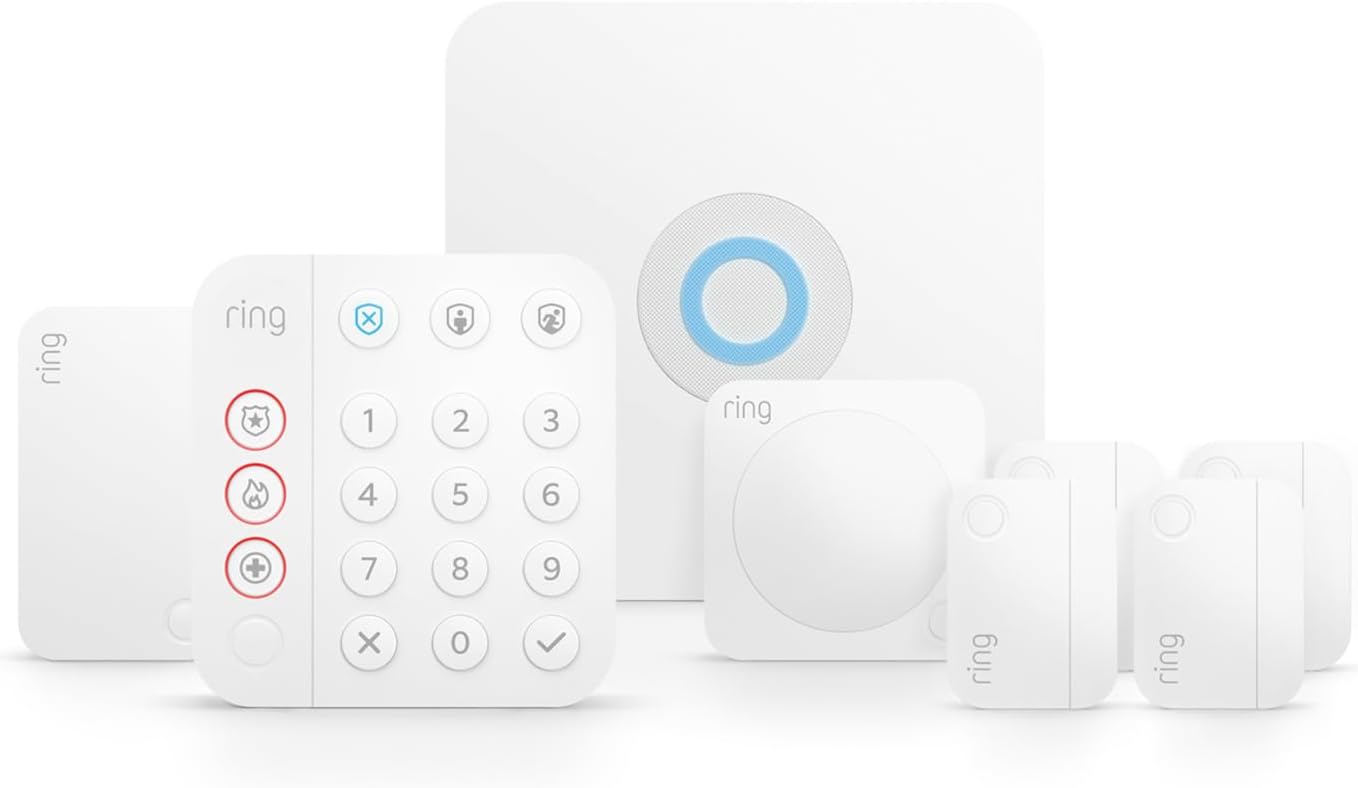 Alarm 8-Piece Kit (newest model), Home or business security system with optional 24/7 professional monitoring