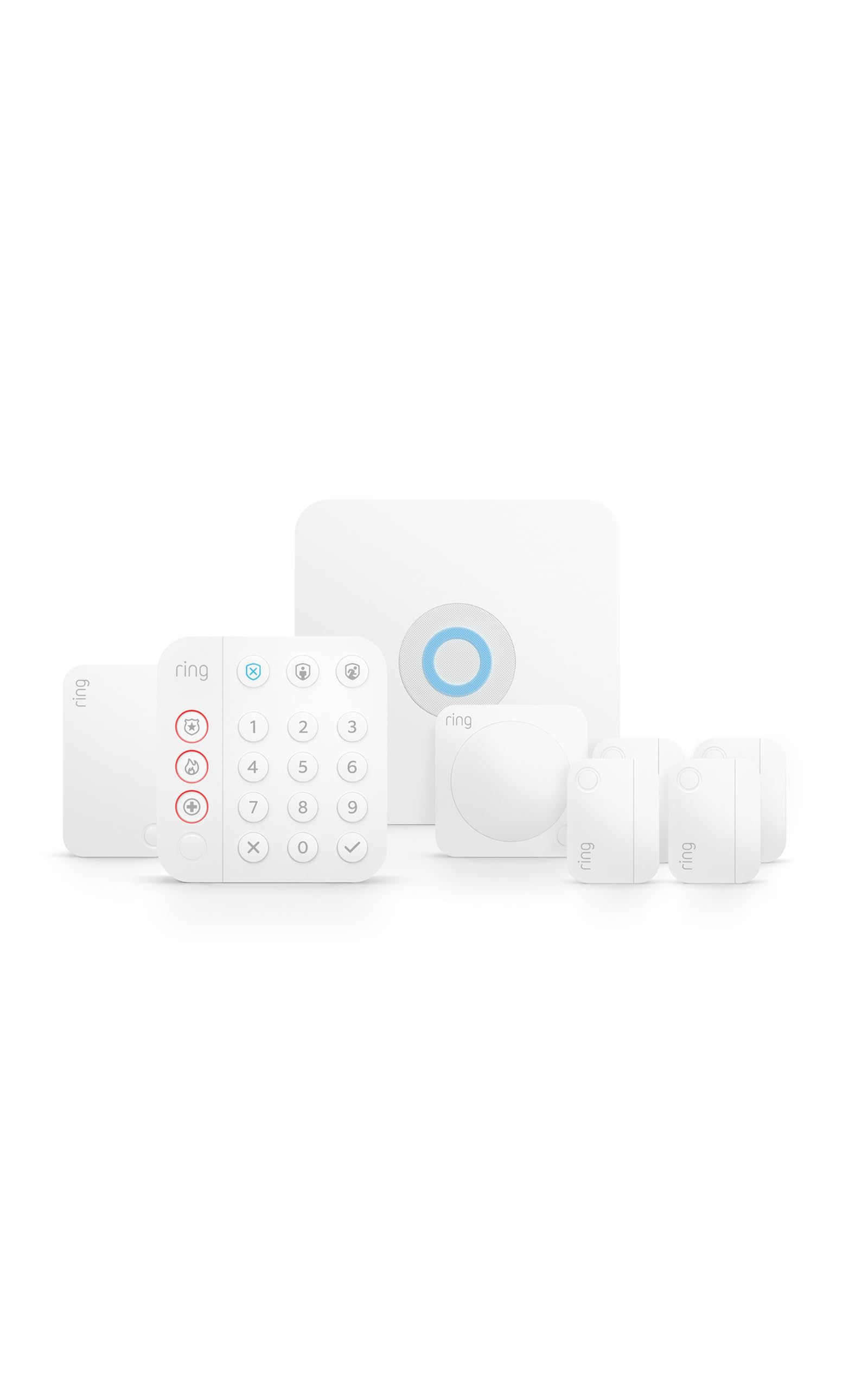 Alarm 8-Piece Kit (newest model), Home or business security system with optional 24/7 professional monitoring