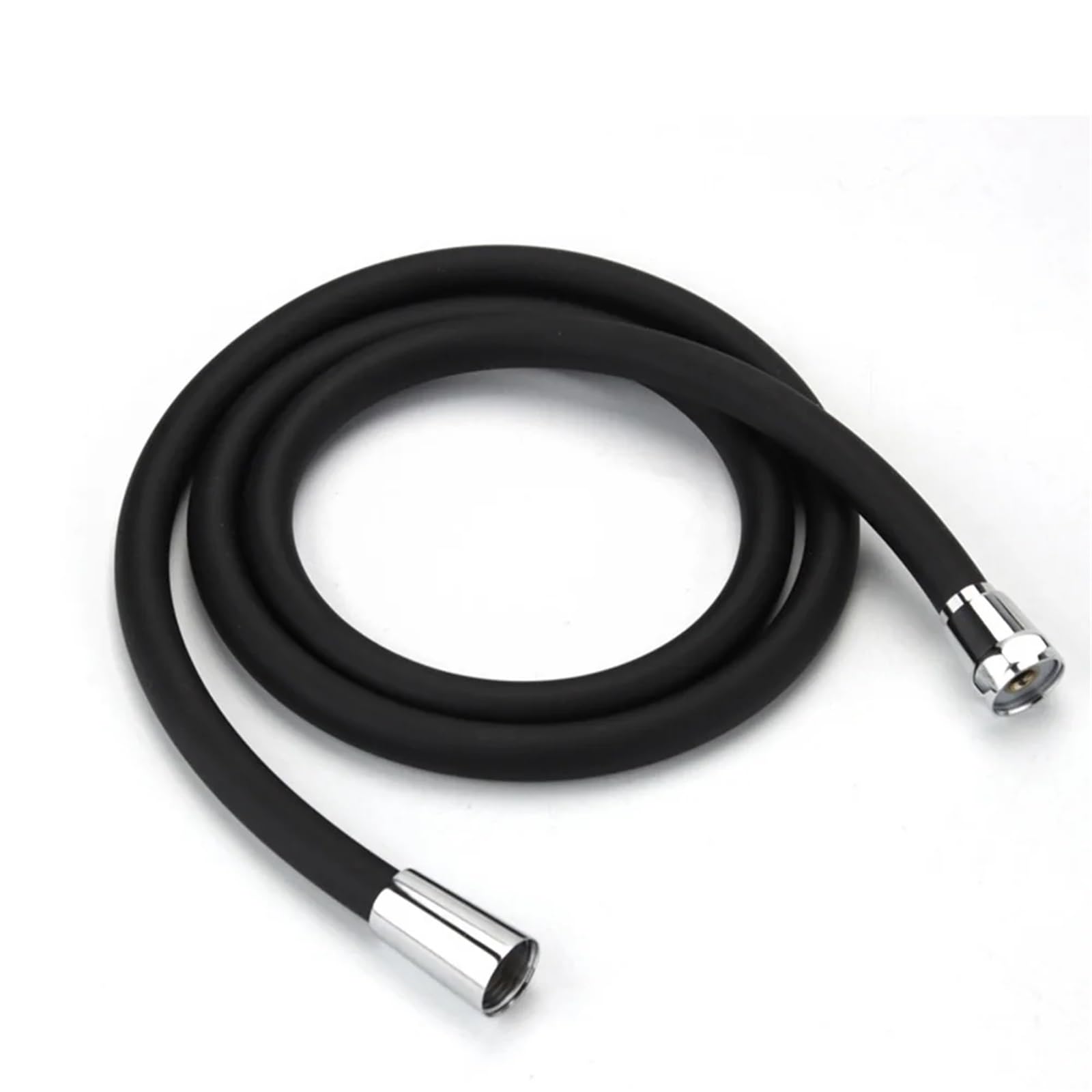 1.5/2M Silicone Flexible Shower Hose Anti-Winding Extension High Pressure Pipe Showerhead Tube Bathroom Faucte Accessorie for Bathroom Fittings(Black,1.5M)