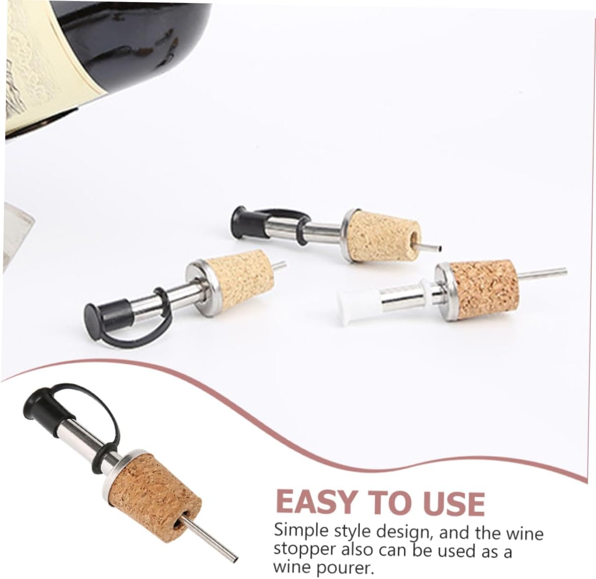 8pcs Stainless Steel Wine Pourer Oil Spout Wine Stopper Dispenser Bar for Home Bar