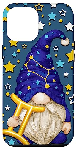 Custodia per iPhone 14 Plus Funny Gemini Zodiac Sign Birthday Dad Gnome For Grandpa