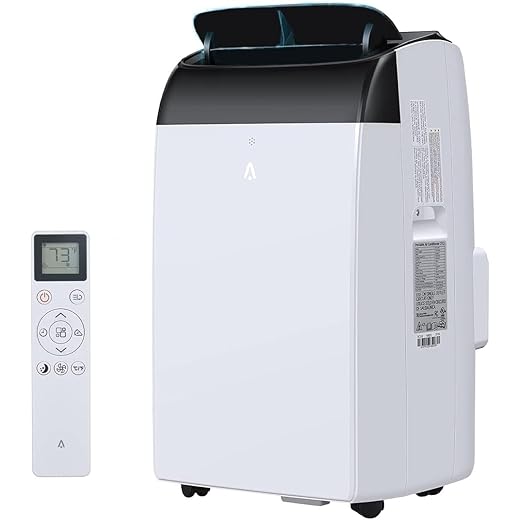 12000 BTU Portable Air Conditioner, 3-in-1 Portable AC Unit with Cooling, Dehumidifier and Fan Modes, Cools Up to 450 Sq.Ft, LED Display Air Conditioners with Window Kit and Remote Control
