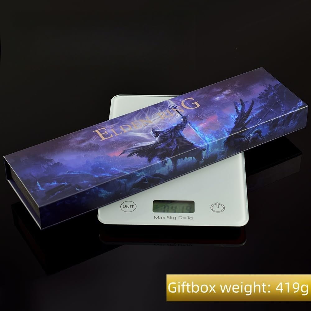 Superbuybox Game Elden Ring DLC Nightreign 12''30cm Lazuli Glintstone Sword Giftbox Martial Arts Game Collection Gift Desk Decor w/Display Stand
