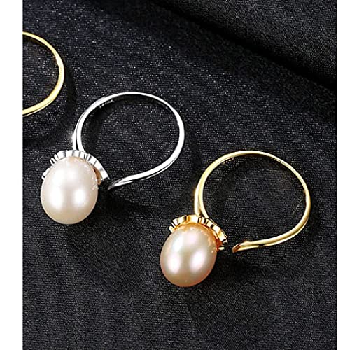 Bague anneau joint perles d'eau douce violette S925 cadeau idéal dames - 2