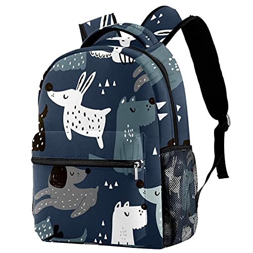 Sac à dos d'école filles garçons grand volume pour ordinateur portable multicolore 40cm