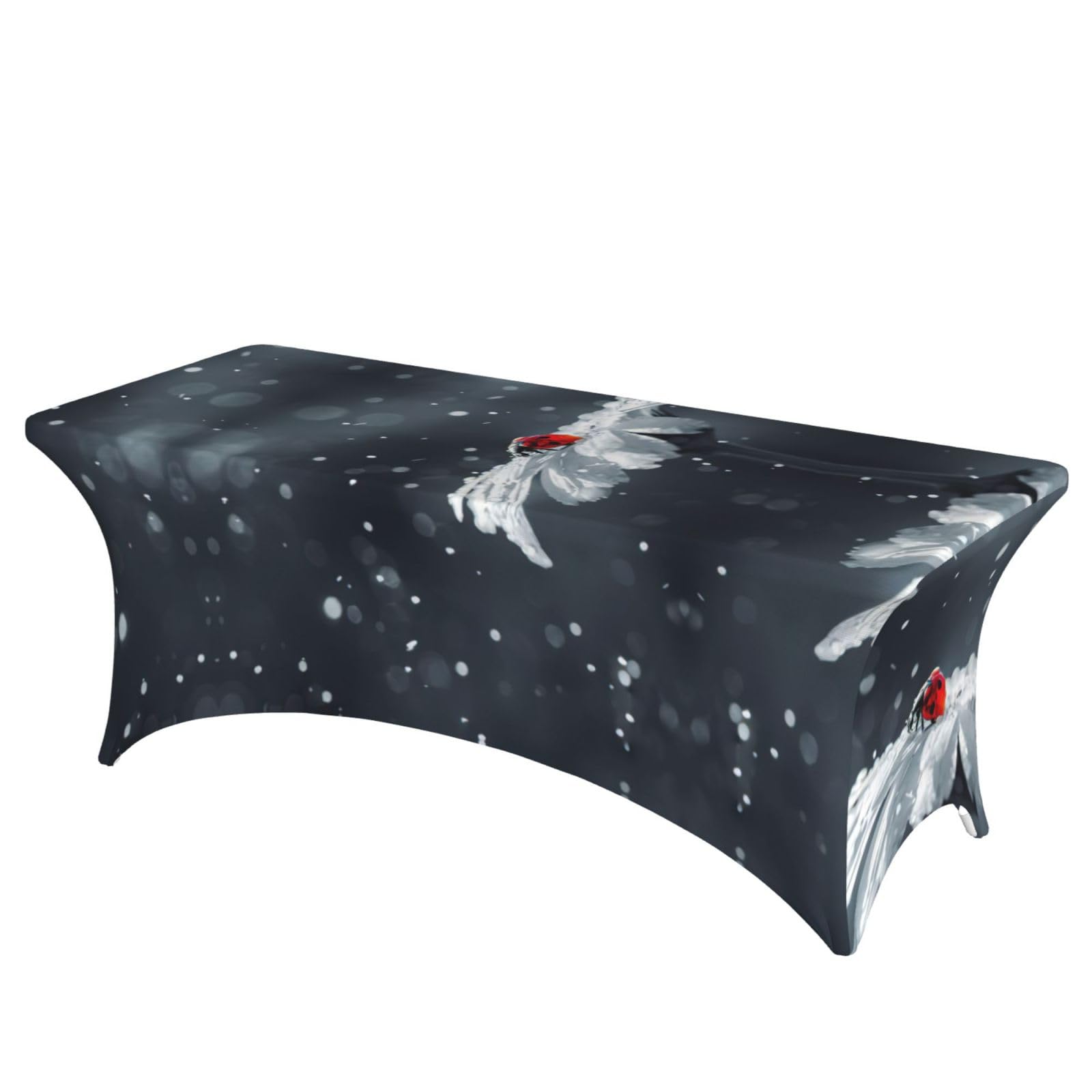 Housses de table rectangulaires extensibles EdWal motif coccinelle 1,8m