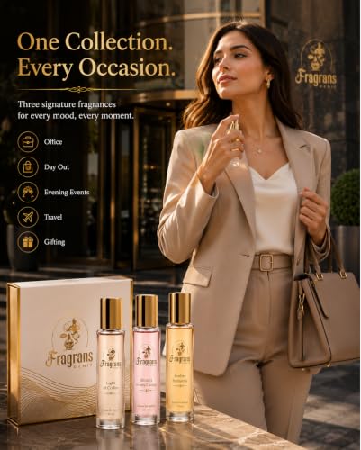 Image of Signature Women's Perfume Discovery Collection 3x20ml | Luxury Extrait De Parfum Combo, Light of Coffee, Shirin's Fruity Candy & Amber Romantic, Long Lasting Premium Fragrance