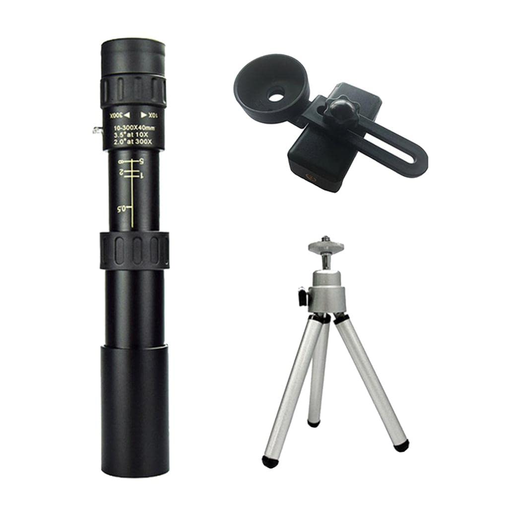 MYADDICTION 4K 10-300X40mm Zoom Monocular Telescope BAK4 Monocular + Tripod + Clip-picture-18
