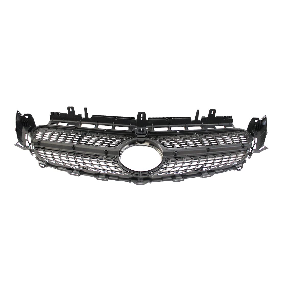 MagicKit Diamond Front Grille For Mercedes-Benz E-Class W213 (2016-2020) – Silver, Painted - View #2